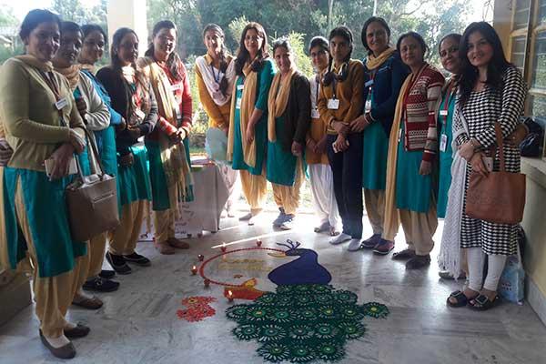 MVM School Dharamshala organized Rangoli competition.